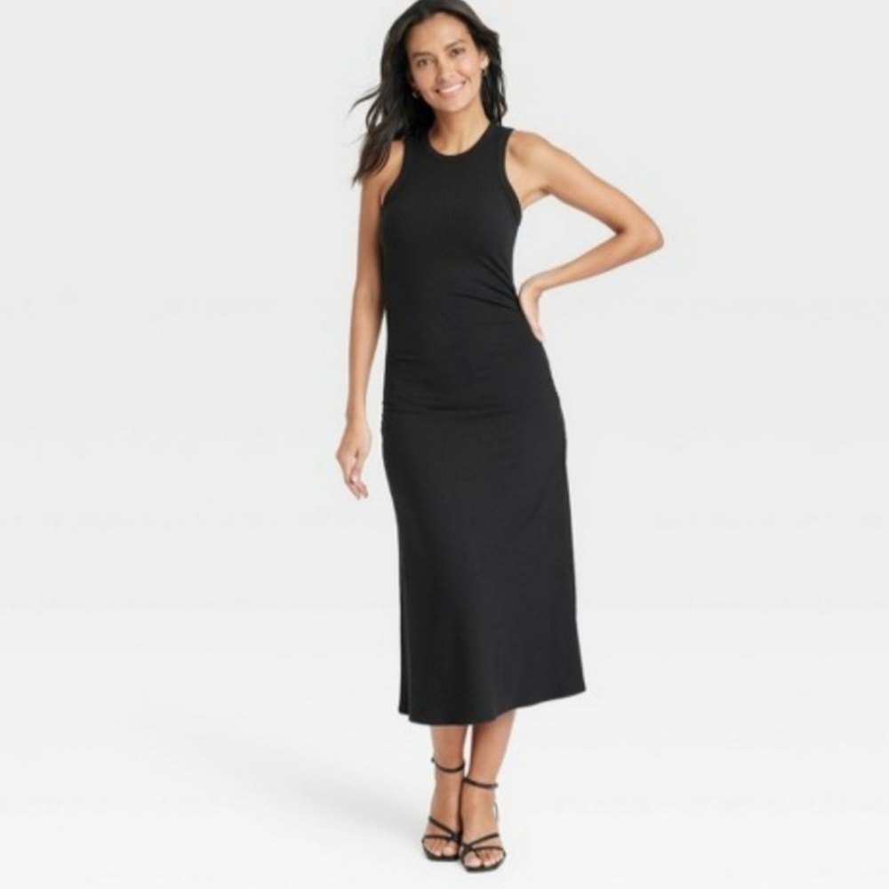 Elegant Black Sleeveless Maxi Dress